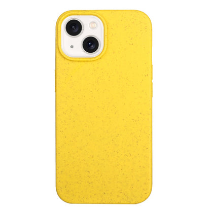 For iPhone 14 Case Eco-Friendly Wheat Straw+TPU Magnetic Phone Cover