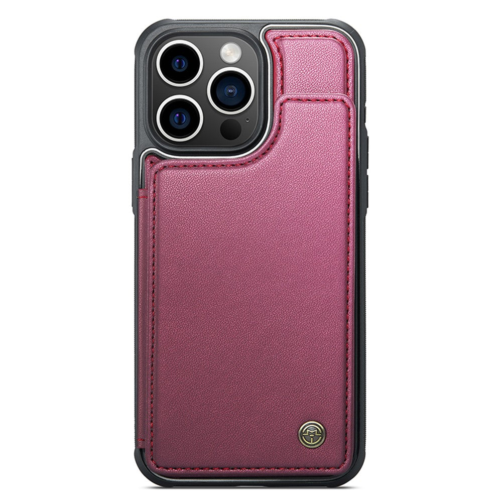 For iPhone 15 Pro Max Phone Case CASEME C22 Leather Back Cover with RFID Blocking Card Slots