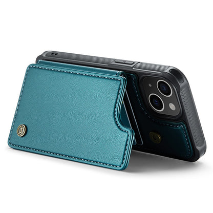 For iPhone 15 Phone Case CASEME C22 Leather Back Cover with RFID Blocking Card Slots