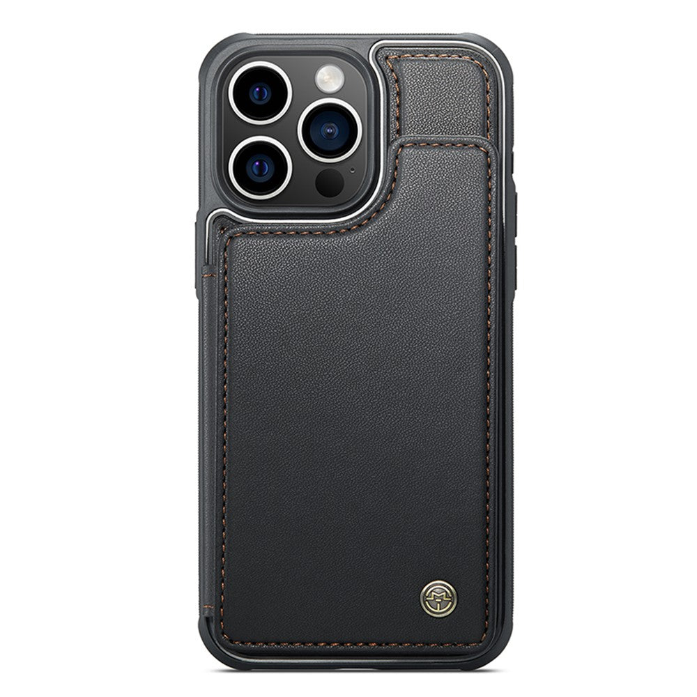 For iPhone 15 Pro Phone Case CASEME C22 Leather Back Cover with RFID Blocking Card Slots