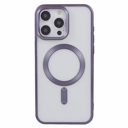 For iPhone 15 Pro Magnetic Case Matte Electroplating TPU Phone Back Shell Compatible with MagSafe