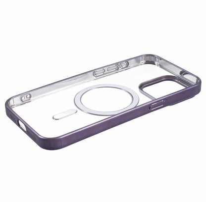 For iPhone 15 Pro Magnetic Case Matte Electroplating TPU Phone Back Shell Compatible with MagSafe