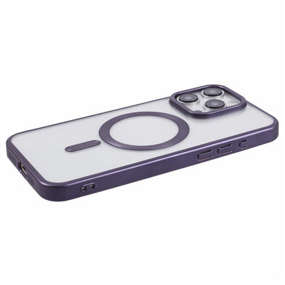 For iPhone 15 Pro Magnetic Case Matte Electroplating TPU Phone Back Shell Compatible with MagSafe