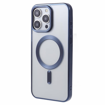 For iPhone 15 Pro Magnetic Case Matte Electroplating TPU Phone Back Shell Compatible with MagSafe