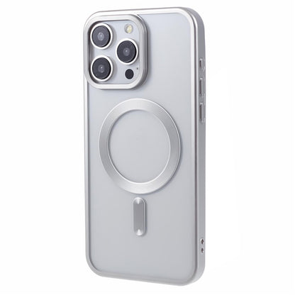 For iPhone 15 Pro Magnetic Case Matte Electroplating TPU Phone Back Shell Compatible with MagSafe