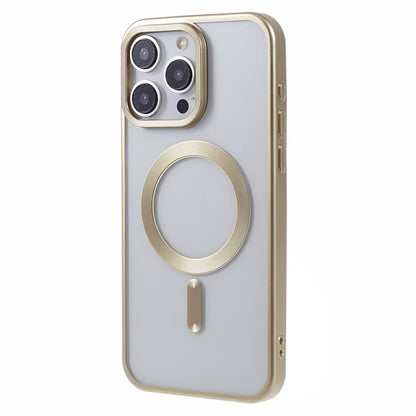 For iPhone 15 Pro Magnetic Case Matte Electroplating TPU Phone Back Shell Compatible with MagSafe