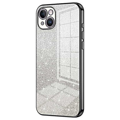 For iPhone 14 Plus Cell Phone Case Glitter Precise Cutout Electroplating TPU Cover