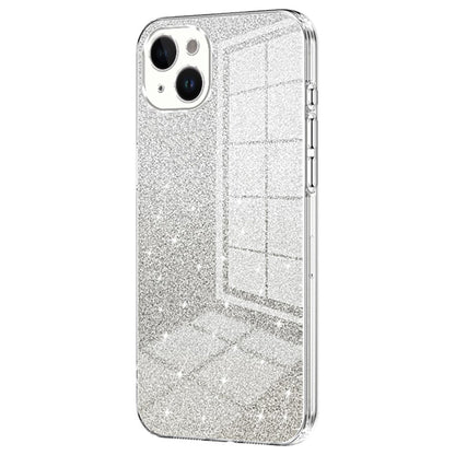 For iPhone 14 Plus Cell Phone Case Glitter Precise Cutout Electroplating TPU Cover