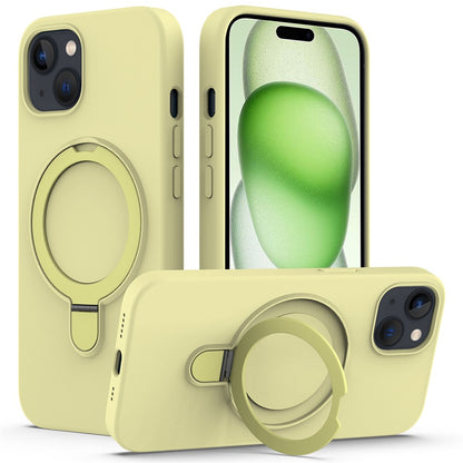 For iPhone 15 Magnetic Phone Case Ring Holder Kickstand Back Cover