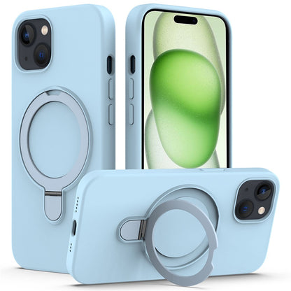 For iPhone 15 Magnetic Phone Case Ring Holder Kickstand Back Cover