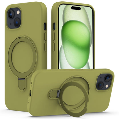 For iPhone 15 Magnetic Phone Case Ring Holder Kickstand Back Cover