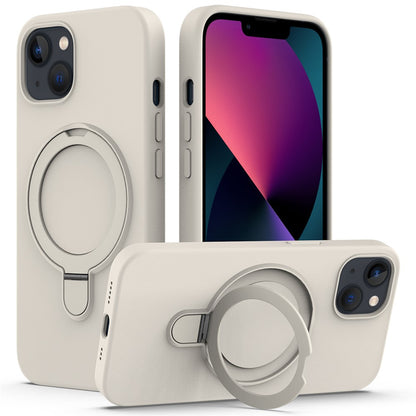 For iPhone 14 Plus Kickstand Case PC + Silicone Phone Cover Compatible with MagSafe