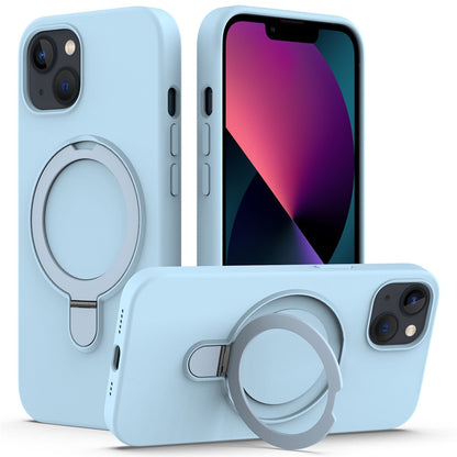 For iPhone 14 Plus Kickstand Case PC + Silicone Phone Cover Compatible with MagSafe