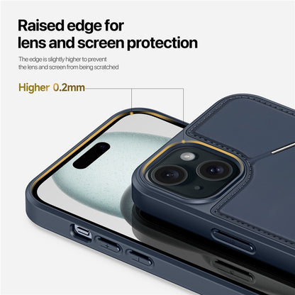 DUX DUCIS Rafi II Series for iPhone 15 Plus Kickstand Case Magnetic Phone Cover Card Holder