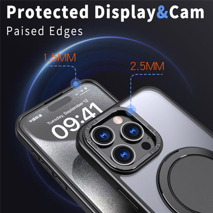 For iPhone 15 Pro Kickstand Case Magnetic Phone Cover Invisible Gear