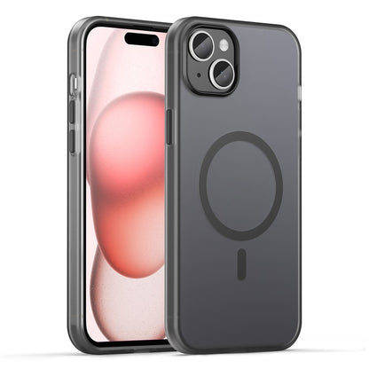 For iPhone 15 Plus / 14 Plus Magnetic Case Translucent Matte Anti-Fingerprint Phone Cover