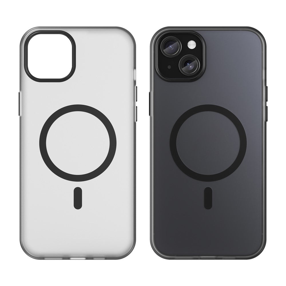 For iPhone 15 Plus / 14 Plus Magnetic Case Translucent Matte Anti-Fingerprint Phone Cover