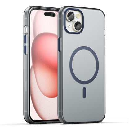 For iPhone 15 Plus / 14 Plus Magnetic Case Translucent Matte Anti-Fingerprint Phone Cover