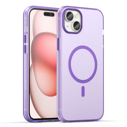 For iPhone 15 Plus / 14 Plus Magnetic Case Translucent Matte Anti-Fingerprint Phone Cover