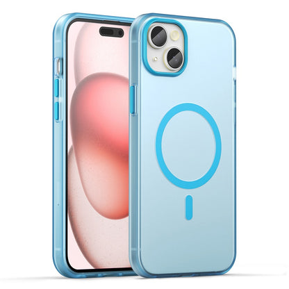 For iPhone 15 Plus / 14 Plus Magnetic Case Translucent Matte Anti-Fingerprint Phone Cover