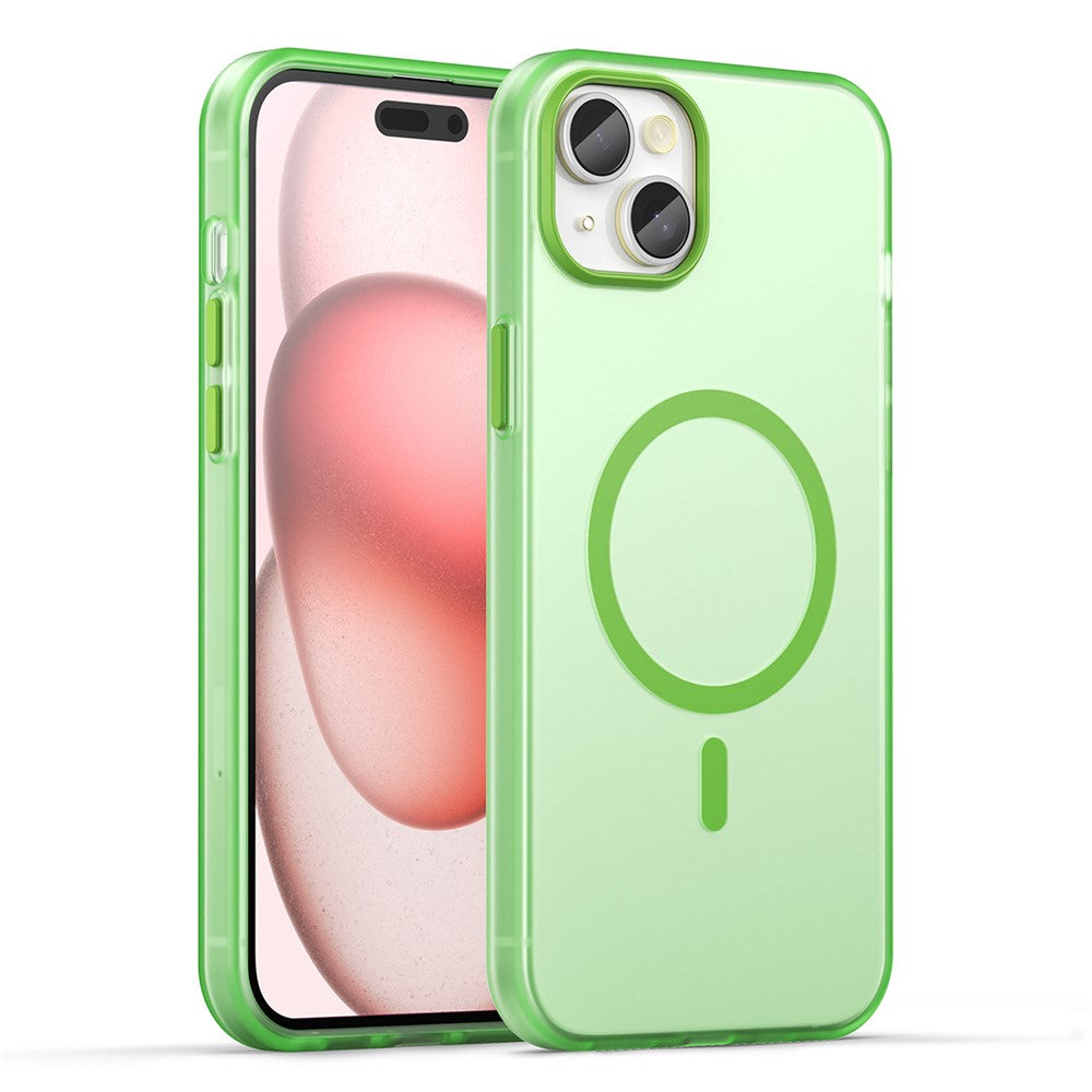 For iPhone 15 Plus / 14 Plus Magnetic Case Translucent Matte Anti-Fingerprint Phone Cover