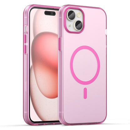 For iPhone 15 Plus / 14 Plus Magnetic Case Translucent Matte Anti-Fingerprint Phone Cover