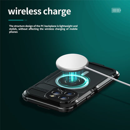 SHELLBOX M Series for iPhone 15 Pro Waterproof Case Compatible with MagSafe Aluminum Alloy IP68 Diving Case
