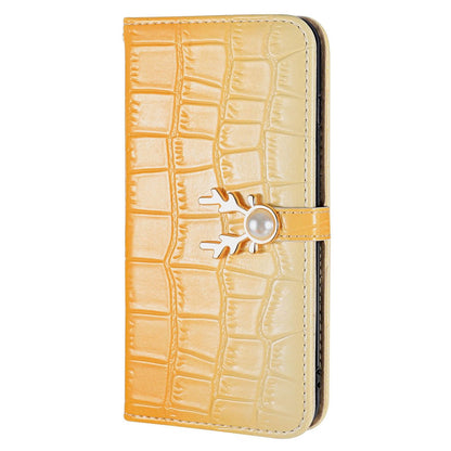 For iPhone 14 Plus Wallet Case Gradient Crocodile Texture Protective Phone Cover