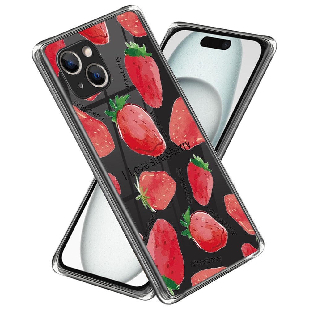 For iPhone 15 Plus TPU Case Pattern Printing Anti-scratch Phone Cover