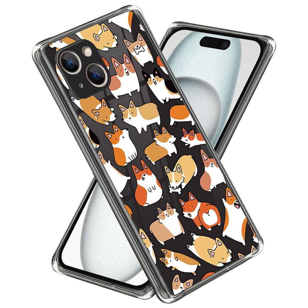 For iPhone 15 Plus TPU Case Pattern Printing Anti-scratch Phone Cover