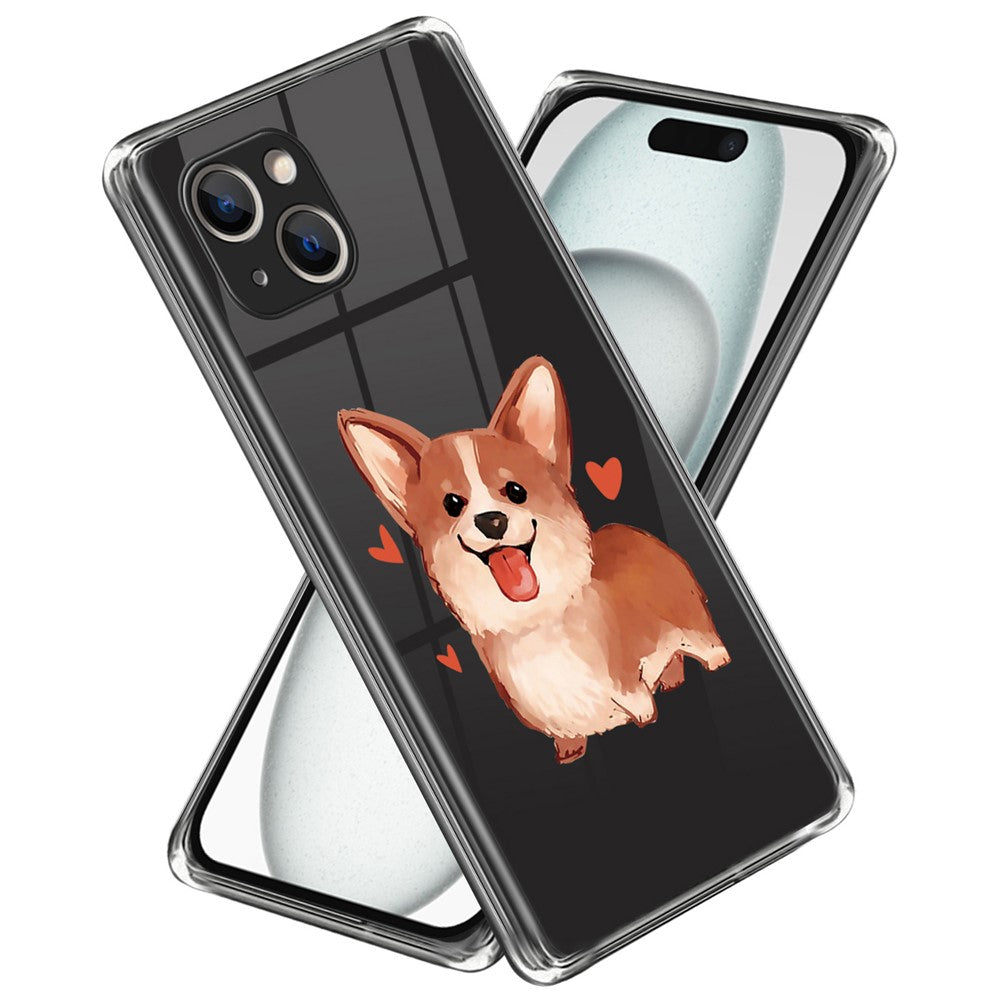 For iPhone 15 Plus TPU Case Pattern Printing Anti-scratch Phone Cover