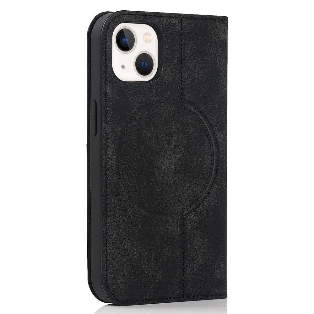 For iPhone 15 Case Leather Card Holder Phone Guard Cover Compatible with MagSafe