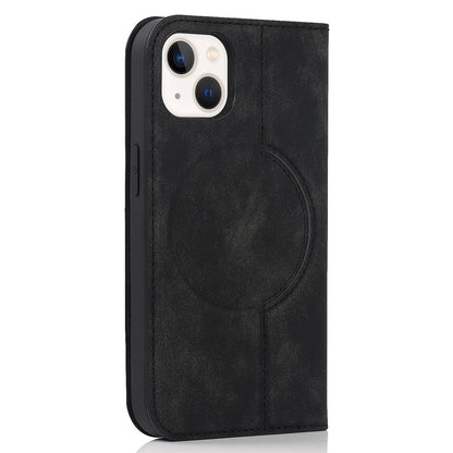For iPhone 15 Case Leather Card Holder Phone Guard Cover Compatible with MagSafe
