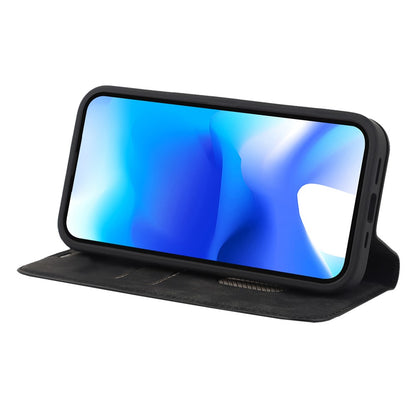 For iPhone 15 Case Leather Card Holder Phone Guard Cover Compatible with MagSafe