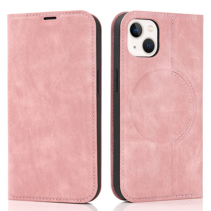 For iPhone 15 Case Leather Card Holder Phone Guard Cover Compatible with MagSafe