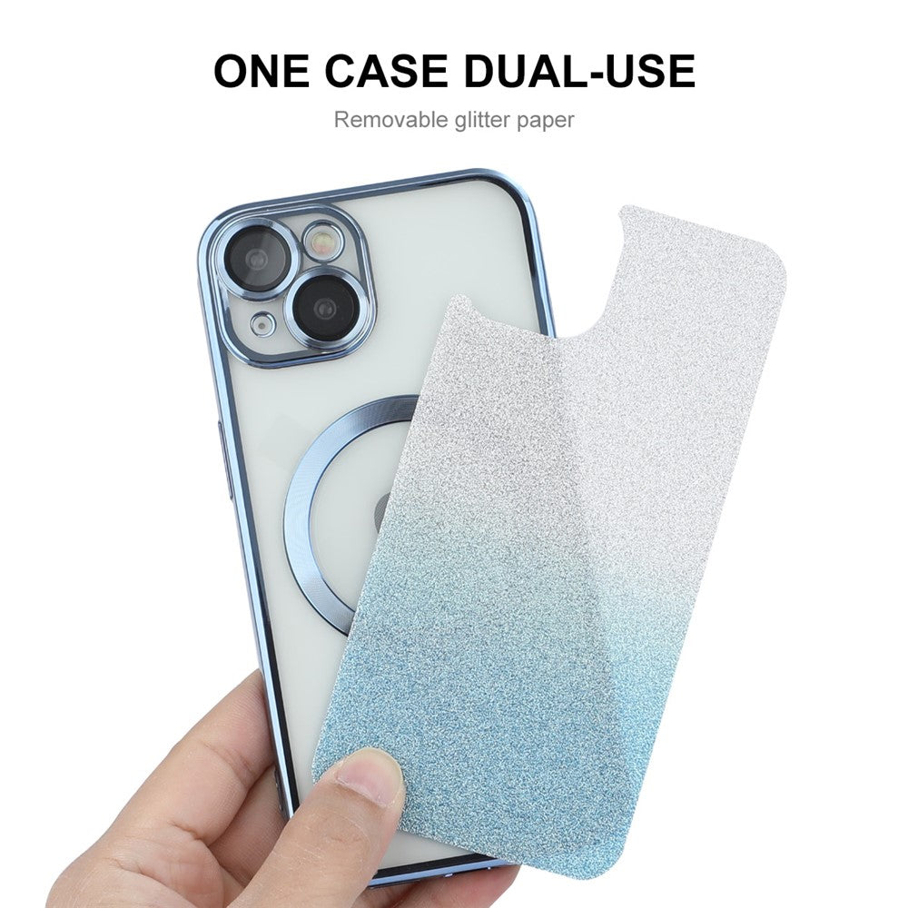 ENAKY HAT PRINCE For iPhone 14 Plus Magnetic TPU Case Electroplating Glitter Phone Cover