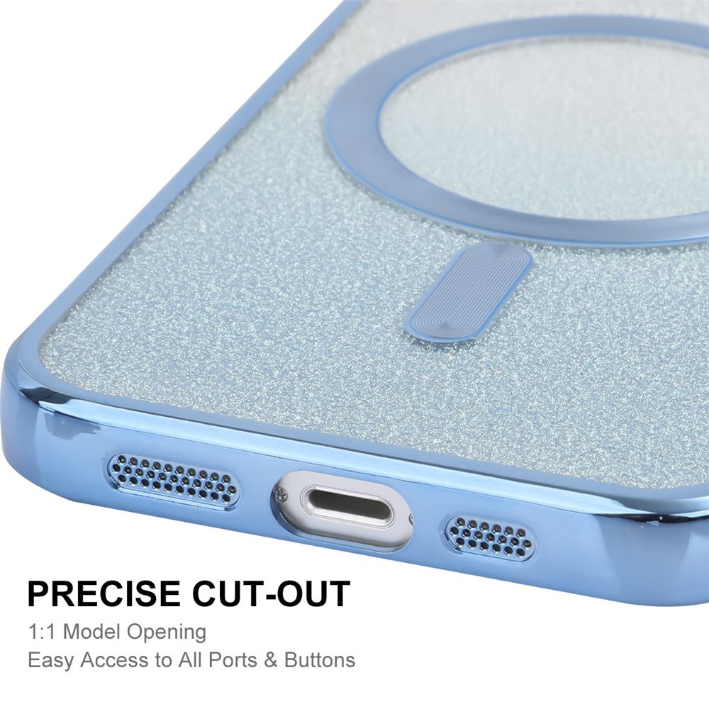 ENAKY HAT PRINCE For iPhone 14 Plus Magnetic TPU Case Electroplating Glitter Phone Cover