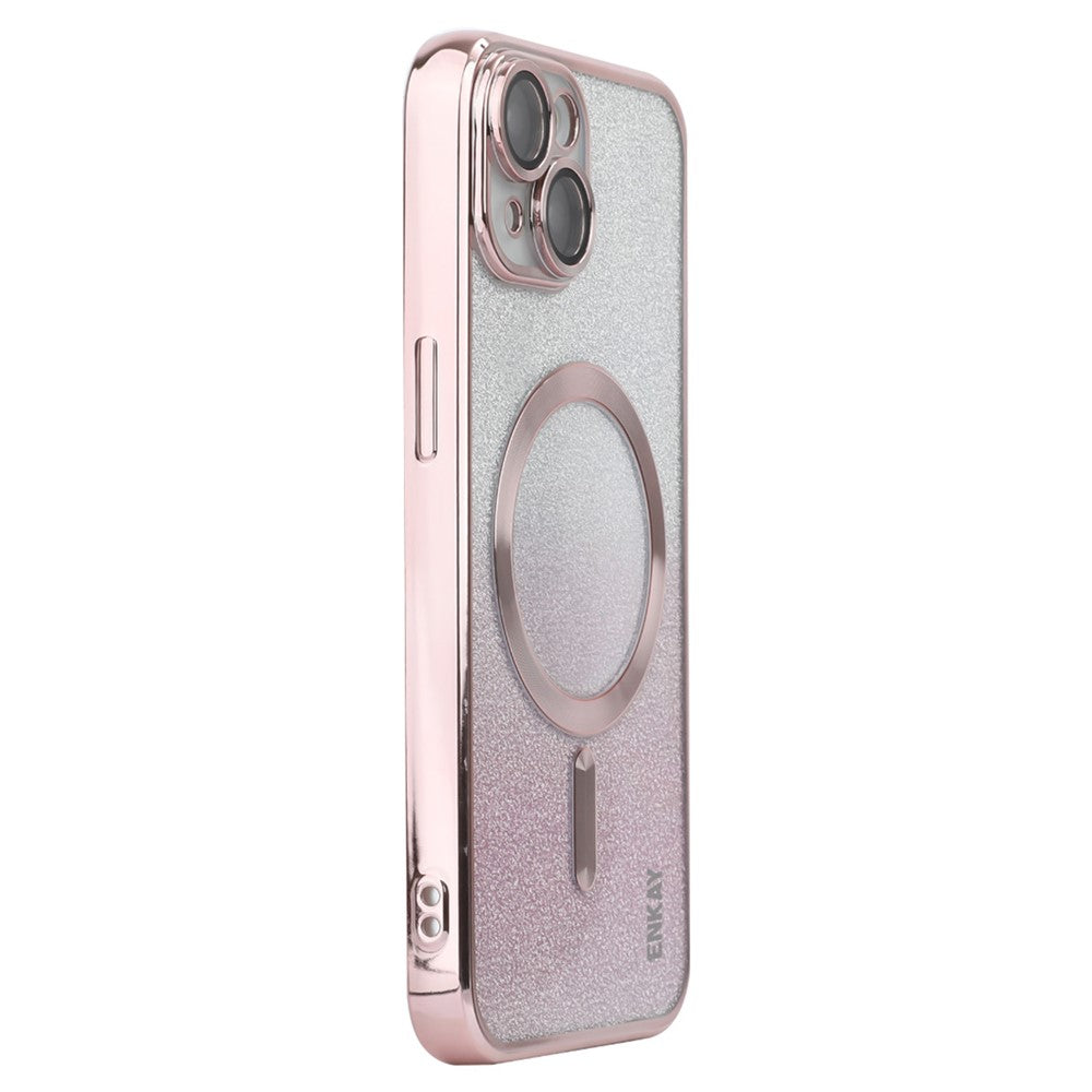 ENAKY HAT PRINCE For iPhone 14 Plus Magnetic TPU Case Electroplating Glitter Phone Cover