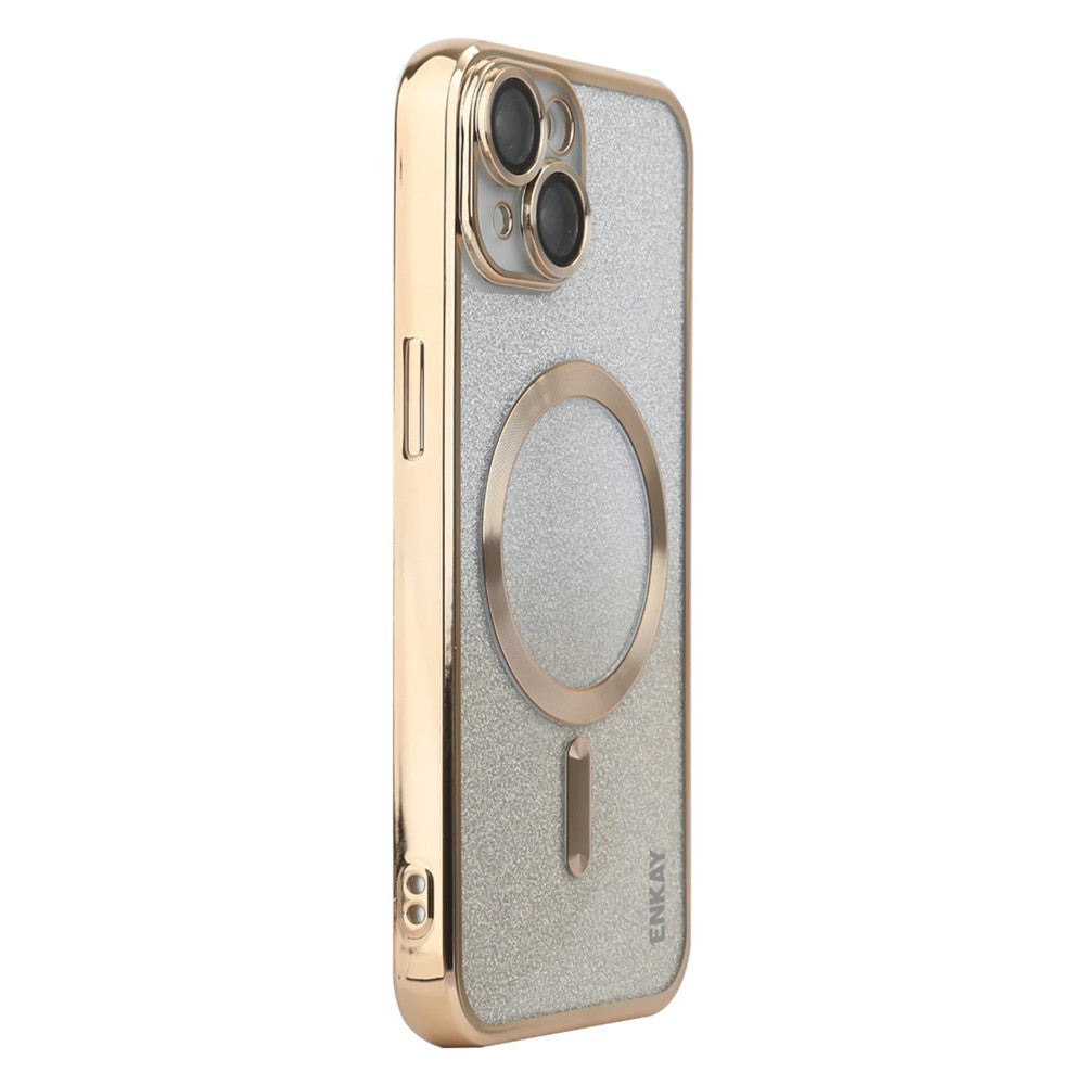 ENAKY HAT PRINCE For iPhone 14 Plus Magnetic TPU Case Electroplating Glitter Phone Cover