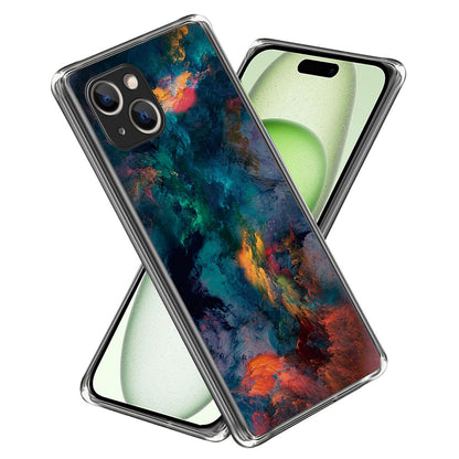 For iPhone 15 Plus Case Soft TPU Pattern Printing Smart Phone Cover