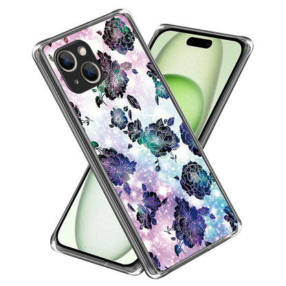 For iPhone 15 Plus Case Soft TPU Pattern Printing Smart Phone Cover