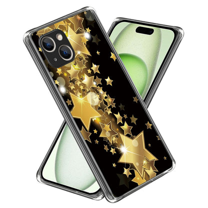 For iPhone 15 Plus Case Soft TPU Pattern Printing Smart Phone Cover