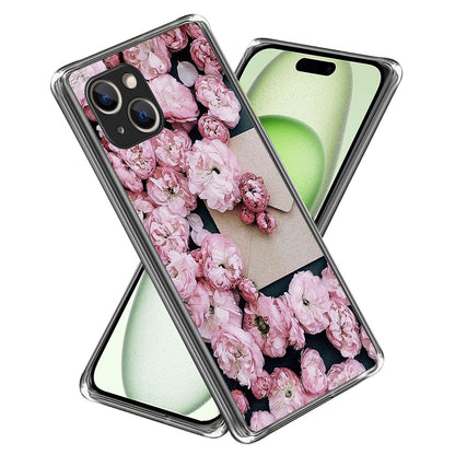 For iPhone 15 Plus Case Soft TPU Pattern Printing Smart Phone Cover