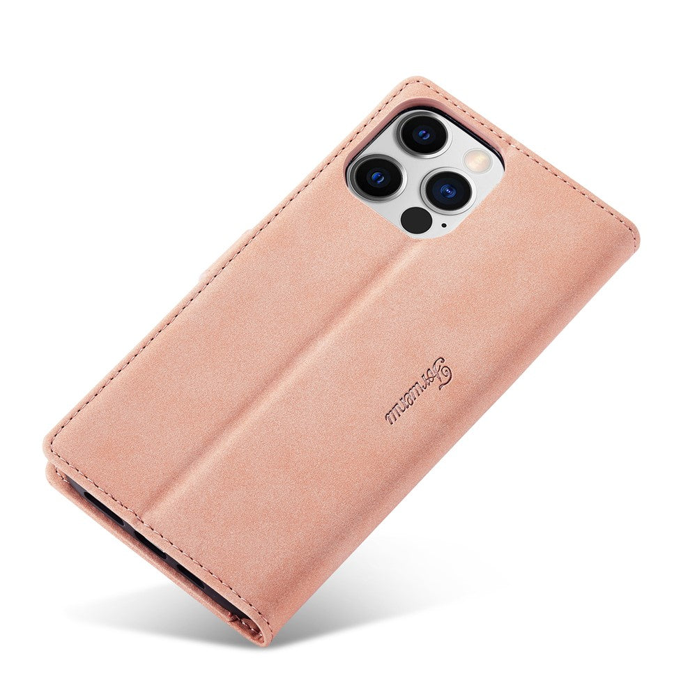 FORWENW F1 Series For iPhone 15 Pro Case PU Leather Magnetic Clasp Full Protection Phone Wallet Cover