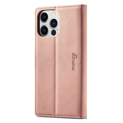 FORWENW F1 Series For iPhone 15 Pro Case PU Leather Magnetic Clasp Full Protection Phone Wallet Cover