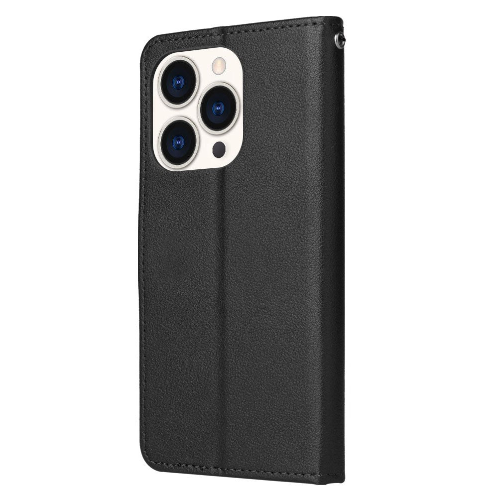 For iPhone 15 Pro Cases PU Leather Phone Cover Cell Phone Case Wallet with Stand Function