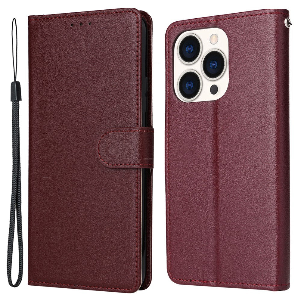 For iPhone 15 Pro Cases PU Leather Phone Cover Cell Phone Case Wallet with Stand Function