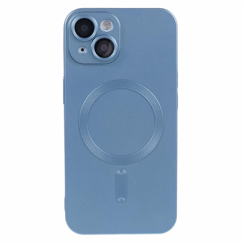 For iPhone 14 Plus TPU Case Compatible with MagSafe Rubberized Anti-Drop Phone Cover with Lens Film