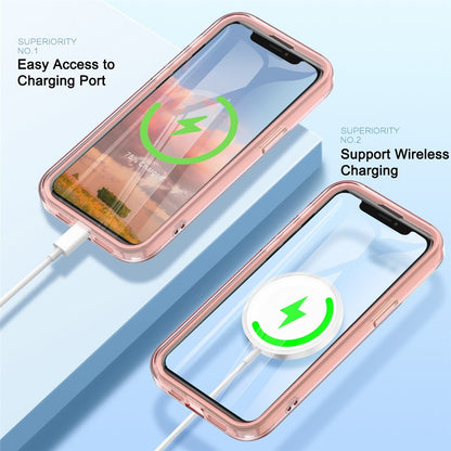 For iPhone 14 Case Compatible with MagSafe PC + TPU Clear Phone Cover with PET Screen Film