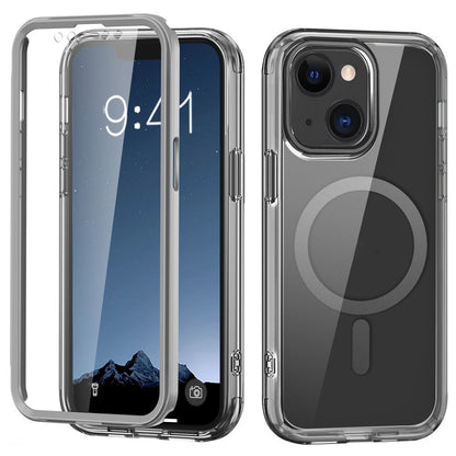 For iPhone 14 Case Compatible with MagSafe PC + TPU Clear Phone Cover with PET Screen Film